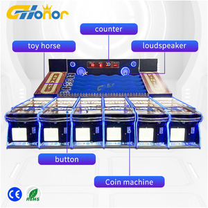 Juego de Carreras de Caballos para 6 Jugadores, Juego de Carnaval, Juego de Carreras de Caballos con Bolas Rodantes, Juego Mecánico de Carreras de Caballos - Product Image 4