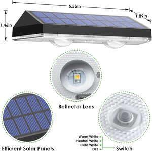 Luces Solares para Cercas, 3 Modos, Alimentadas por Energía Solar, para Decoración de Patio, Barandillas, Escalones y Paredes - Regalos Únicos para el Hogar - Product Image 2