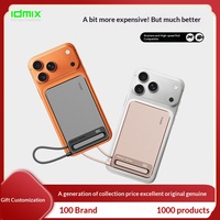 Banque d'alimentation IDMIX avec câble de charge rapide, banque d'alimentation magnétique 45W, banque d'alimentation mobile en métal, chargeur sans fil 4-en-1