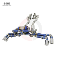 Système d'échappement complet en titane SDO avec collecteurs, catalyseur 200 cellules, downpipe et catback bleu brûlé pour Ferrari 360 F360 3.6L 2001-2005