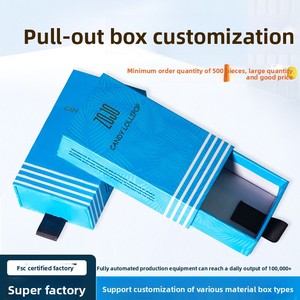 Caja extraíble, caja de color personalizada, caja de embalaje para productos electrónicos, caja con impresión a color, caja tipo cajón, caja de regalo hecha a mano para boutique, caja personalizada - Product Image 1