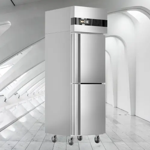 Yipomson-refrigerador profundo de doble puerta, equipo de refrigeración de acero inoxidable, puerta francesa, fábrica de China, 2022