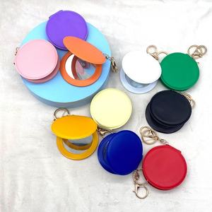 High Quality Pocket Custom Logo Mirror <b>Keyring</b> <b>Mini</b> Cute Key Chain Makeup Mirror Keychain - Product Image 2