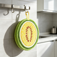 Nouvelle conception : Serviette de toilette en peluche kiwi, personnalisée, douce, verte