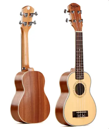 accept make your own logo concert 24inch soprano 21inch wood ukulele