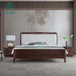 Muebles de Dormitorio de Madera de Palisandro de Alta Gama al por Mayor con Mesita de Noche, Cama King Size China, Camas de Madera - Product Image 6