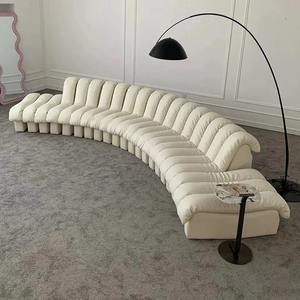 La <span class=keywords><strong>Suisse</strong></span> Importée Designer Serpentine Canapé <span class=keywords><strong>Villa</strong></span> Petite Maison Antique Combinaison Arc Canapé Modulaire - Product Image 4