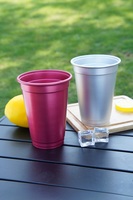 Gobelets jetables écologiques contemporains en aluminium pour boissons chaudes/froides, café, cocktails – Cadeaux promotionnels avec couvercles, marque Cup-in-Cup