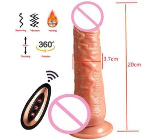 महिलाओं के लिए यथार्थवादी सिलिकॉन डिल्डो वाइब्रेटर, सक्शन कप वयस्क सेक्स उपयोग के साथ नरम रिमोट कंट्रोल स्वचालित हीटिंग वाइब्रेटर - Product Image 3