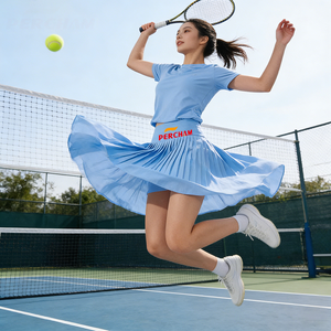 Jupe de tennis plissée légère et respirante, jupe de sport athlétique 2 en 1 avec poche, fitness en plein air - Product Image 4