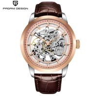 Montre mécanique automatique PAGANI DESIGN 2026, design tendance, double cadran ajouré, lumineuse, pour homme PD-1638