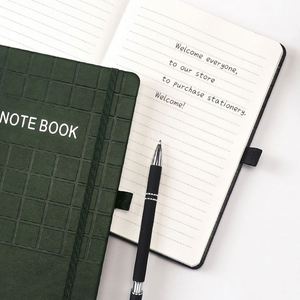 Custom Luxurious Thread Binding 100-Page College Ruled Notebook A5 Soft PU Leather Hardcover <b>Journal</b> Notebooks for Students - Product Image 4