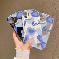 Papillon Cerise Fleur Imprimer Crème Glacée Vague Bord Silicone TPU Housse de Téléphone Portable pour Iphone X Xr Xs 11 12 13 14 15 16 17