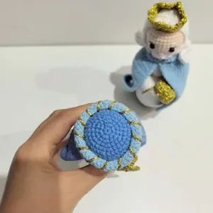 Figura de Belquior, Baltazar y <span class=keywords><strong>Gaspar</strong></span> de la Natividad, Hecha a Mano con Ganchillo de Algodón, Decoración Navideña para el Hogar, Habitación Infantil, Regalos - Product Image 4