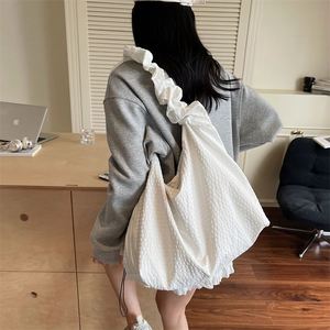 Sac à bandoulière portable en nylon couleur unie style coréen pour femme, sac à main quotidien, sac de voyage, sac fourre-tout pour le week-end, été automne - Product Image 5