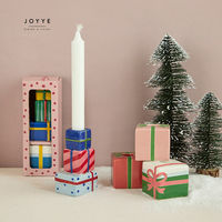 Service de table de Noël personnalisé JOYYE, décoré à la main, nœud rouge de Noël, thème cadeaux, vaisselle en céramique