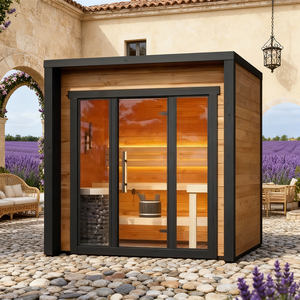 Sauna Capsule Moderna Portátil de Madeira Sólida de Cedro Vermelho, Aquecimento Rápido, Barril de Sauna para Uso em Apartamentos - Product Image 5