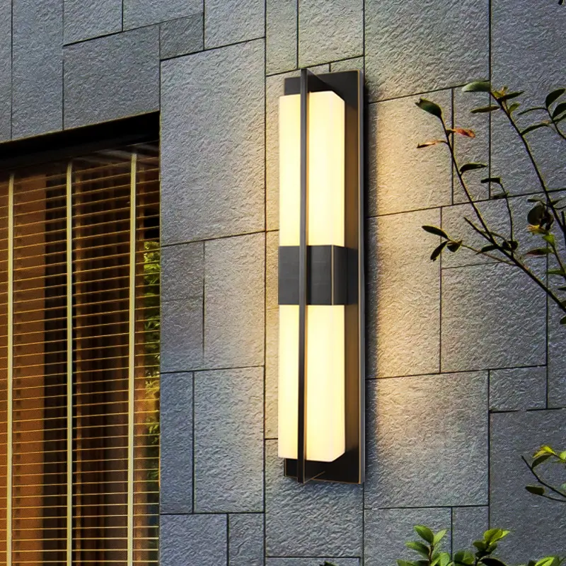 Уличный водонепроницаемый медный садовый светильник для двора и дома, современный Ландшафтный светодиодный наружный настенный светильник