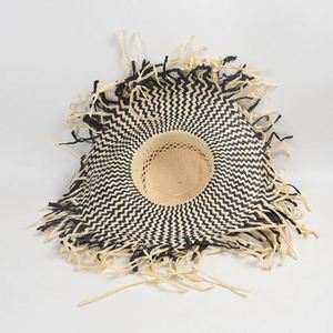 Sombrero de Sol de Moda para Mujer, Estilo Informal, con Borde Crudo, Ala Ancha, para Vacaciones en la Playa, Dos Tonos, Tejido de Papel, Estilo Floppy, Novedad 2024 - Product Image 4
