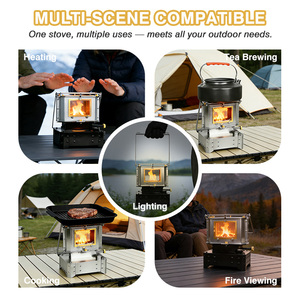INBESTCAMP Réchaud de cuisson et de chauffage 2-en-1, durable, pour tente, chauffage à mèche personnalisé, foyer, rétro, au pétrole et à l'eau - Product Image 5