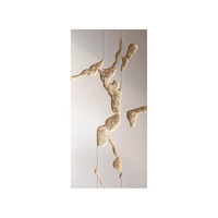 Sculpture texturée en bois, œuvre d'art, décoration intérieure, style nordique, luxe moderne, art minimaliste, décoration murale en bois