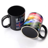 Lot de tasses à café en céramique de 11 oz personnalisables avec logo et couleur, idéales pour souvenirs et sublimation