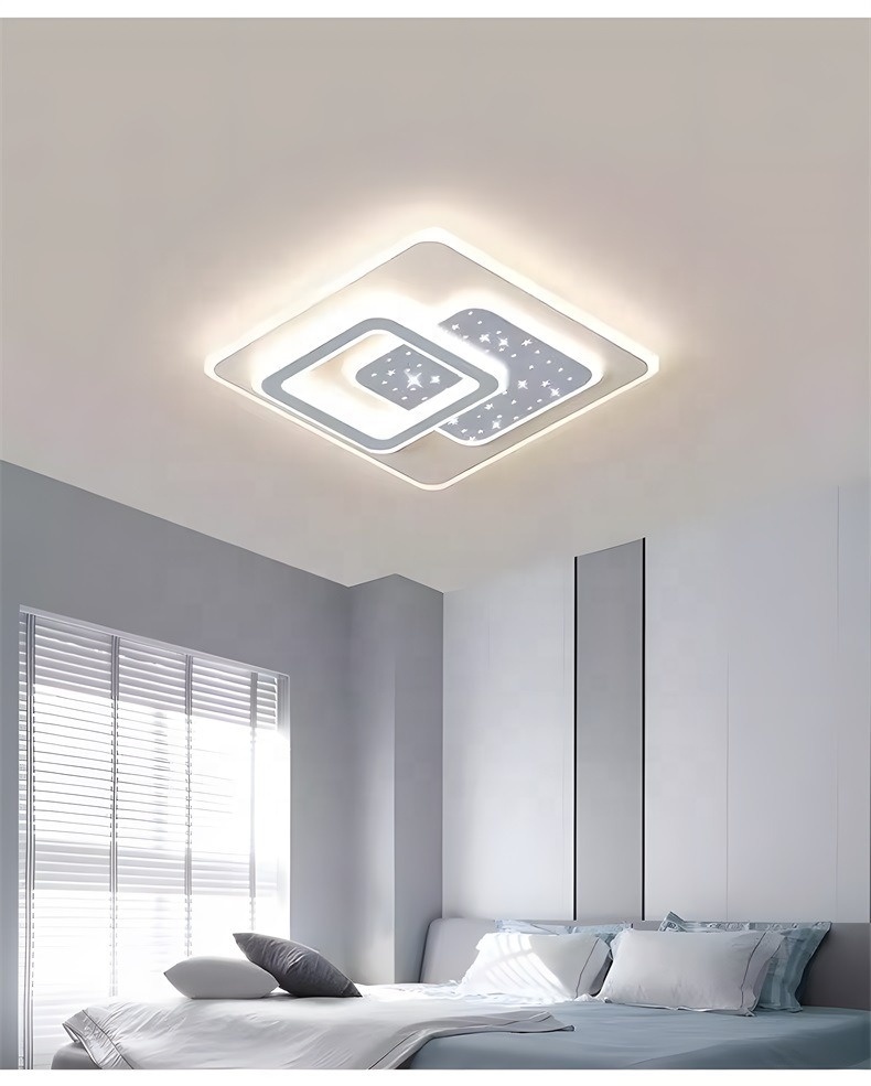 Modern Starry Sky LED Ceiling Light Round Flush Mount Lamp Decorative Indoor Lighting OEM ODM Supplier for Bedroom Living Room