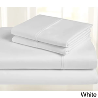 Ensemble de draps plats pour couple 3 pièces, 400 fils, 100% coton premium, doux, qualité hôtelière, rafraîchissant