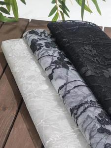 Vente directe d'usine, tissu en maille tricotée en forme de feuille de saule pleureur, 100% acrylique, résistant à l'abrasion, dentelle pour robe de mariée, garniture de vêtement - Product Image 5