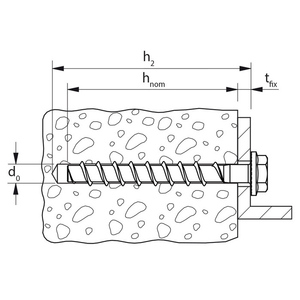 Fischer ULTRACUT FBS II 12x Tornillos de hormigón de cabeza hexagonal de EE. UU. (20 piezas) - Product Image 2