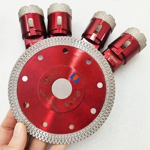 5 cái kim cương gốm gạch công cụ 4*35 mét kim cương lõi Khoan Bits + 115 mét lưỡi cưa kim cương - Product Image 4