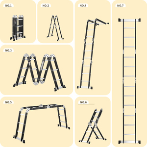 <span class=keywords><strong>Échelle</strong></span> en aluminium à chevrons polyvalente télescopique de Type fort 4x2 4x6 plate-forme pliable moderne <span class=keywords><strong>pour</strong></span> bureau à domicile polyvalent - Product Image 4