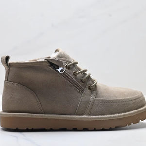 Nouvelles bottes de travail montantes en laine pour hommes, modèle 2026, best-seller, design original de marque, bottes de neige en cuir véritable, chaussures en coton - Product Image 3