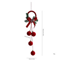 Offre Spéciale : Clochette de Noël Nordique Rouge Floquée Faite à la Main, Écologique et de Haute Qualité – Idéale pour Arbre de Noël et Décoration de Vitrine (Direct Usine)