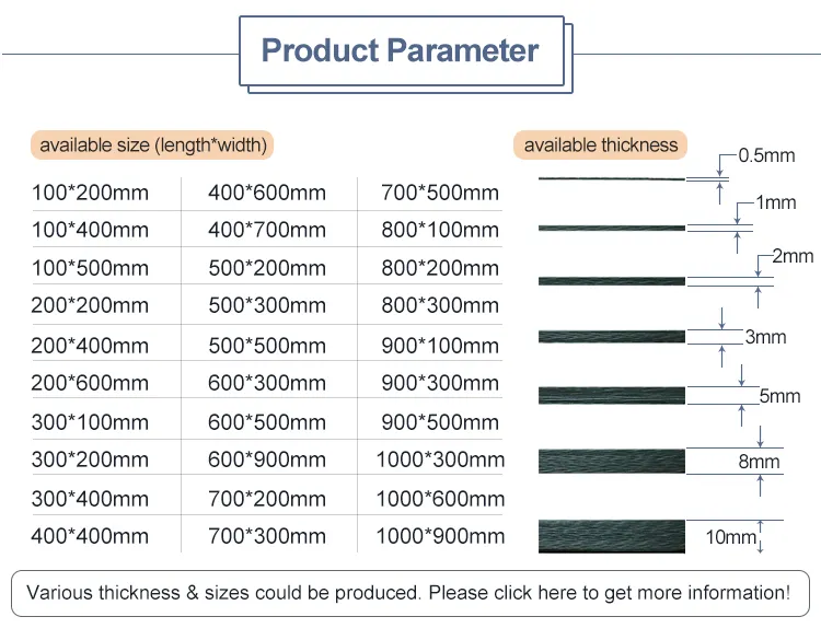 Hot Koop 3K 0.5Mm 1Mm 2Mm 3Mm 4Mm 5Mm Koolstofvezel Plaat Plaat voor Propeller Carbon Fiber Blade