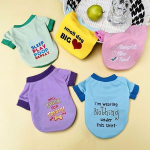 Sudadera con capucha para perros, ropa de otoño e invierno con estampado de letras, de poliéster, para perros pequeños, rosa, morado, amarillo, verde, azul - Product Image 4