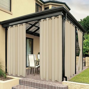 Premium grueso impermeable resistente a la intemperie ojal <span class=keywords><strong>cortinas</strong></span> al aire libre <span class=keywords><strong>para</strong></span> Patio privacidad <span class=keywords><strong>cortinas</strong></span> exteriores <span class=keywords><strong>para</strong></span> <span class=keywords><strong>porche</strong></span> - Product Image 2