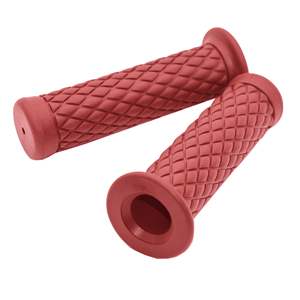 Empuñaduras de Manillar de Motocicleta Cómodas de 7/8'' (22mm/24mm), de Goma Antideslizante, Rojas, para Extremos de Manillar - Product Image 1