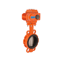 Kontrol listrik air EPDM aluminium Aloi aktuator katup kupu-kupu DN100 modulator pintar bermotor IP67 nilai 10 Bar maks