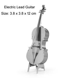 The beats guitare basse John Lennon rago Starr George Harrison Paul mccardney guitare Piano cribleurs kit de batterie Puzzle en métal 3D - Product Image 3