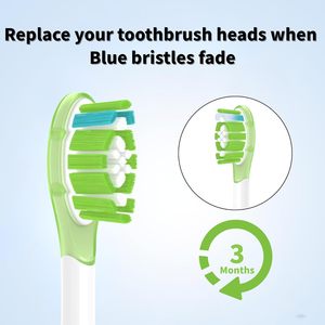 Cabezales de repuesto estándar para <span class=keywords><strong>Philips</strong></span> <span class=keywords><strong>Sonicare</strong></span> con parachoques de silicona suave y anillo metálico de reducción de ruido y cerdas Dupont medianas - Product Image 5