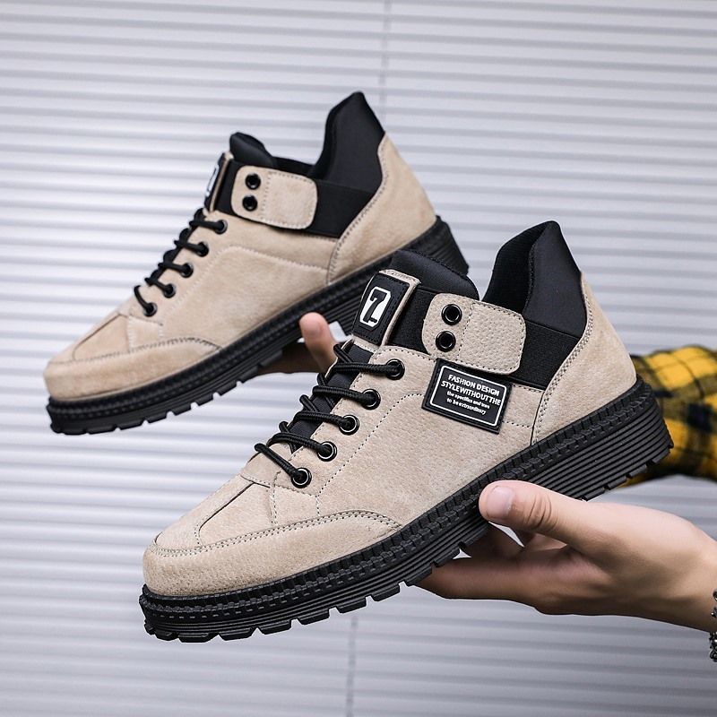 2019 модная мужская обувь, Осенние Стильные Ботинки Martin, повседневная мужская обувь, дышащая обувь с высоким верхом