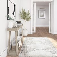 Table console en bois avec rangement pour entrée ou couloir et table de canapé étroite moderne avec étagère pour salon