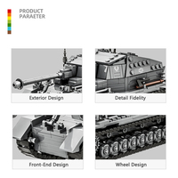 Wange 4516 Dicker Max Tank : Ensemble de Blocs de Construction Éducatifs pour Enfants, Modèle d'Équipement à Assembler, Collection de Jouets en Gros