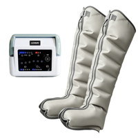 LEAMAI LM-C Appareil de pressothérapie pour drainage lymphatique, masseur de jambes à compression d'air, enveloppes de compression pour mollets, dispositif de récupération avec batterie intégrée pour le sport