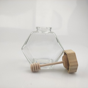 100ML 220ML 380ML Hexagonal GLASS <b>HONEY</b> JAR - Product Image 2