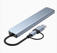 Grosir adaptor USB-C Multiport Hub USB 3.0 stasiun Dok Port Hub USB tipe-c