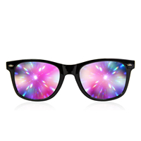Lunettes de Diffraction Ultime pour Spectacles Lumineux Effet Prisme 3D Style Caleidoscope Arc-en-ciel EDM pour Halloween, Mariage, Noël, Soirées Rave