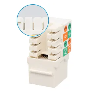 RJ45 CAT5e UTP Terminales Keystone Jack sin blindaje Red de 90 grados Categoría de producto