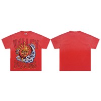 T-shirt Hip Hop Américain Haut de Gamme, Effet Vieilli Industriel, Style Rap Côte Ouest, Manches Courtes, Coupe Ample, Respirant, Tendance Basique